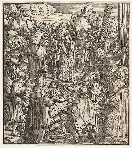 The Young Prince Standing Between His Secretaries, from Der Weisskunig