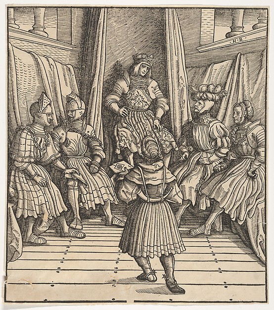 The White King in a Council with the Welsh Party, Receiving a Message, from "Der Weisskunig"