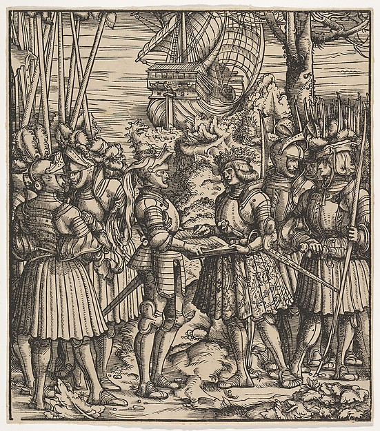 The New Treaty between King Philip and Henry VII, from "Der Weisskunig"