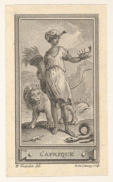 L'Afrique, from the  Almanach iconologique