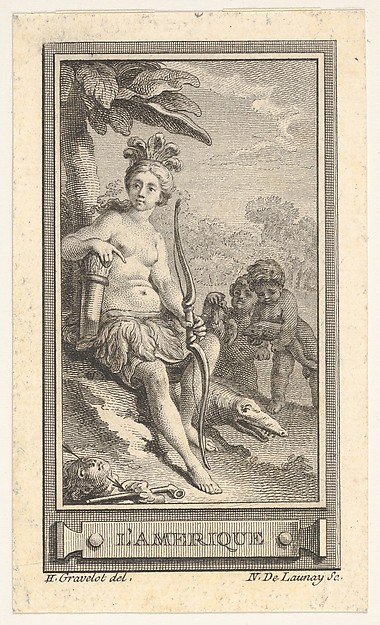 L'Amerique, from the  Almanach iconologique