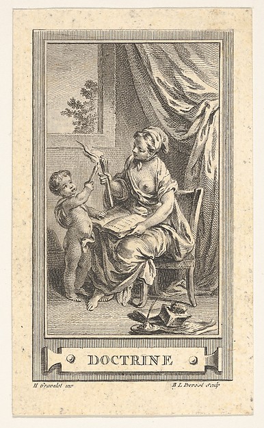 Doctrine, from the  Almanach iconologique