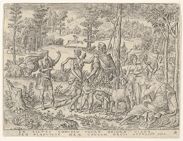 Diana accepts the huntsman Orion into her company (Diane admettant en sa compagnie le chasseur orion)