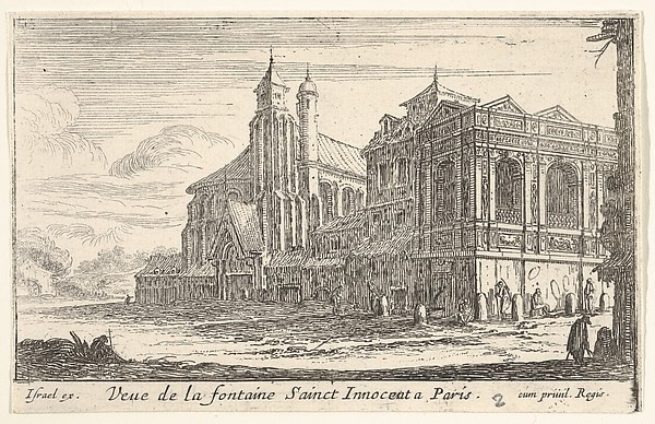 View of the Fountain of the Innocents, Paris, with the Church of the Holy Innocents beyond