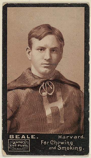 Beale, Harvard University, from the College Football Stars series (N302) for Mayo's Cut Plug Tobacco