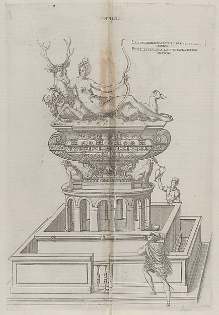 Fountain with a Sculpture of the Godess Diana at Chateau d'Anet