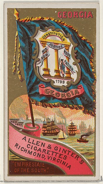 Georgia, from Flags of the States and Territories (N11) for Allen & Ginter Cigarettes Brands
