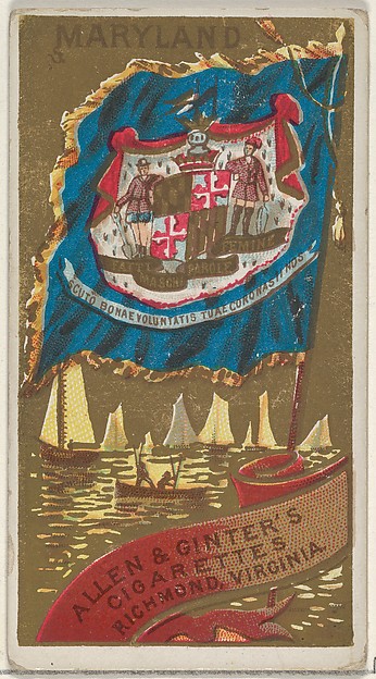 Maryland, from Flags of the States and Territories (N11) for Allen & Ginter Cigarettes Brands