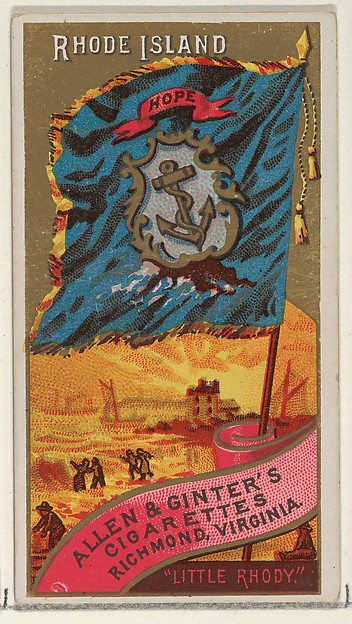 Rhode Island, from Flags of the States and Territories (N11) for Allen & Ginter Cigarettes Brands