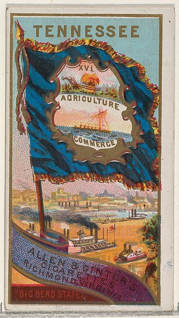 Tennessee, from Flags of the States and Territories (N11) for Allen & Ginter Cigarettes Brands
