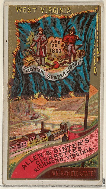 West Virginia, from Flags of the States and Territories (N11) for Allen & Ginter Cigarettes Brands by Allen & Ginter, The Metropolitan Museum of Art