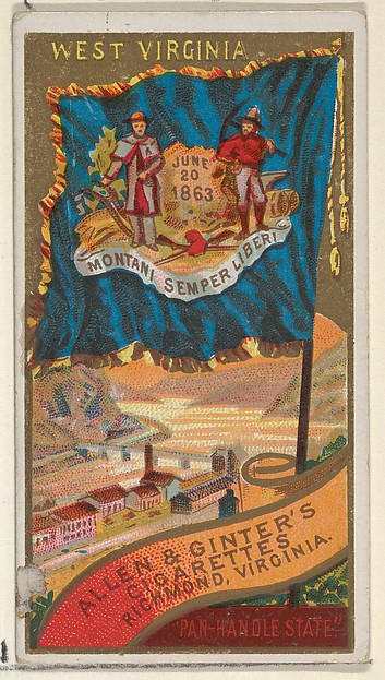 West Virginia, from Flags of the States and Territories (N11) for Allen & Ginter Cigarettes Brands by Allen & Ginter, The Metropolitan Museum of Art