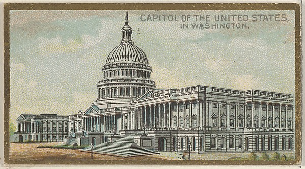 Capitol of the United States in Washington, from the General Government and State Capitol Buildings series (N14) for Allen & Ginter Cigarettes Brands