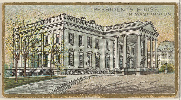 President's House in Washington, from the General Government and State Capitol Buildings series (N14) for Allen & Ginter Cigarettes Brands