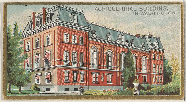 Agricultural Building in Washington, from the General Government and State Capitol Buildings series (N14) for Allen & Ginter Cigarettes Brands