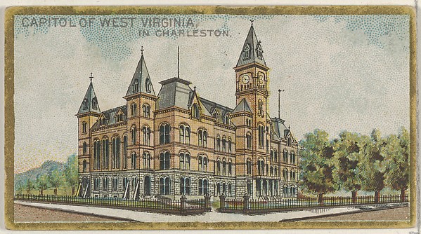 Capitol of West Virginia in Charleston, from the General Government and State Capitol Buildings series (N14) for Allen & Ginter Cigarettes Brands