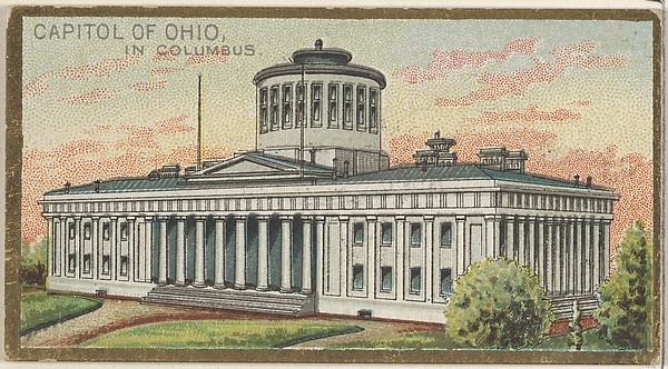 Capitol of Ohio in Columbus, from the General Government and State Capitol Buildings series (N14) for Allen & Ginter Cigarettes Brands