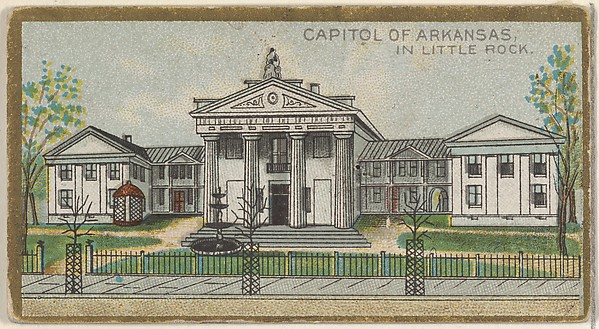 Capitol of Arkansas in Little Rock, from the General Government and State Capitol Buildings series (N14) for Allen & Ginter Cigarettes Brands