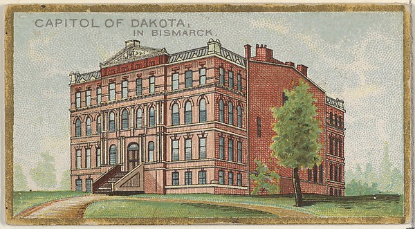 Capitol of Dakota in Bismarck, from the General Government and State Capitol Buildings series (N14) for Allen & Ginter Cigarettes Brands