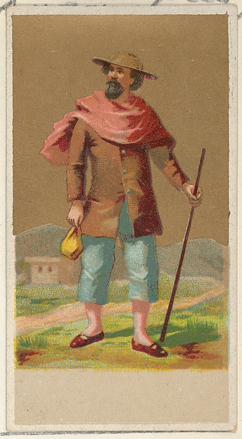 Peru, from the Natives in Costume series (N16), Teofani Issue, for Allen & Ginter Cigarettes Brands