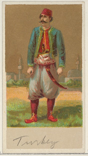 Turkey, from the Natives in Costume series (N16), Teofani Issue, for Allen & Ginter Cigarettes Brands