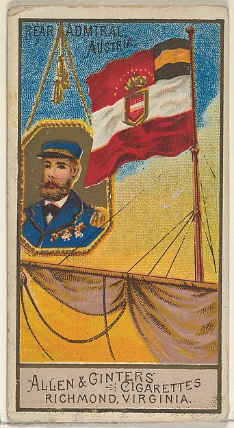 Rear Admiral, Austria, from the Naval Flags series (N17) for Allen & Ginter Cigarettes Brands by Allen & Ginter, The Metropolitan Museum of Art