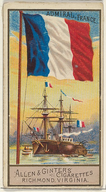 Admiral, France, from the Naval Flags series (N17) for Allen & Ginter Cigarettes Brands