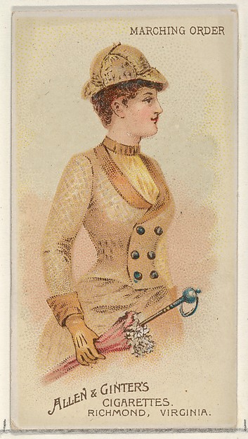 Marching Order, from the Parasol Drills series (N18) for Allen & Ginter Cigarettes Brands