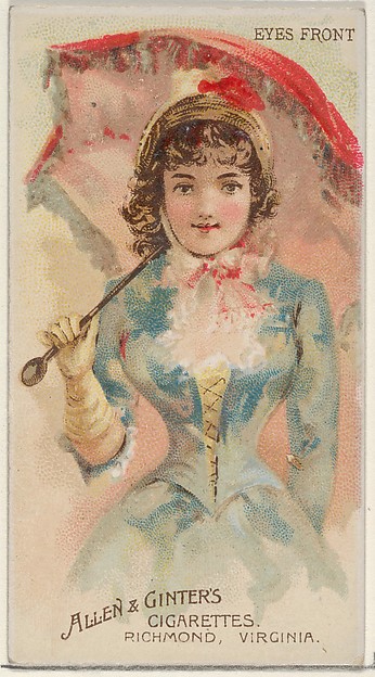 Eyes Front, from the Parasol Drills series (N18) for Allen & Ginter Cigarettes Brands