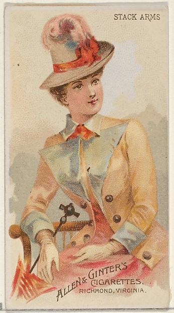 Stack Arms, from the Parasol Drills series (N18) for Allen & Ginter Cigarettes Brands