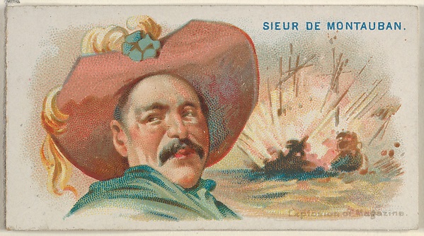 Sieur de Montauban, Explosion of Magazine, from the Pirates of the Spanish Main series (N19) for Allen & Ginter Cigarettes
