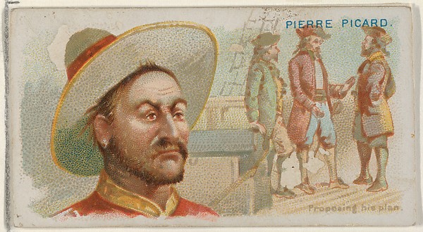 Pierre Picard, Proposing His Plan, from the Pirates of the Spanish Main series (N19) for Allen & Ginter Cigarettes