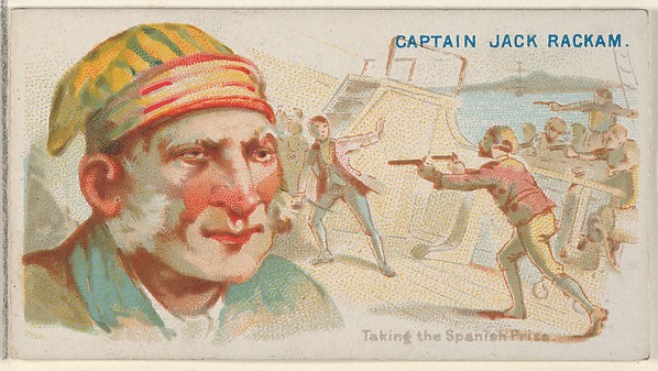 Captain Jack Rackham, Taking the Spanish Prize, from the Pirates of the Spanish Main series (N19) for Allen & Ginter Cigarettes