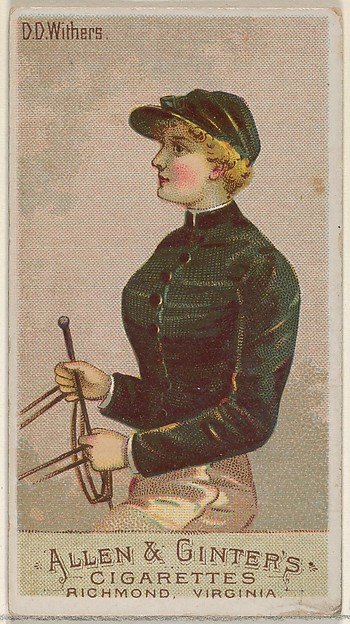 D.D. Withers, from the Racing Colors of the World series (N22a) for Allen & Ginter Cigarettes by Allen & Ginter, The Metropolitan Museum of Art