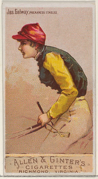 James Galway, Preakness Stables, from the Racing Colors of the World series (N22a) for Allen & Ginter Cigarettes
