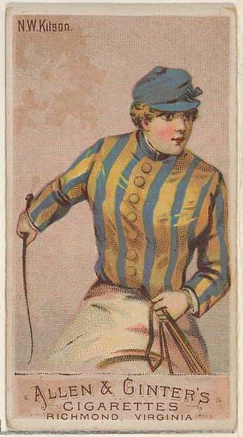 N.W. Kitson, from the Racing Colors of the World series (N22a) for Allen & Ginter Cigarettes
