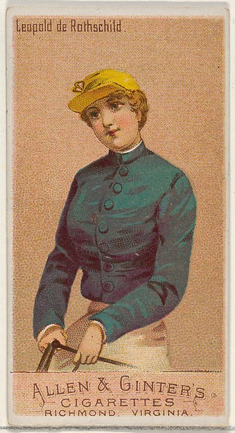 Leopold de Rothschild, from the Racing Colors of the World series (N22a) for Allen & Ginter Cigarettes
