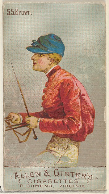 S.S. Brown, from the Racing Colors of the World series (N22b) for Allen & Ginter Cigarettes