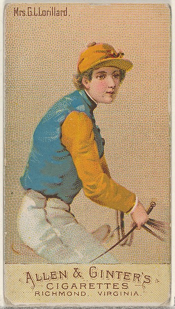 Mrs. G.L. Lorillard, from the Racing Colors of the World series (N22b) for Allen & Ginter Cigarettes