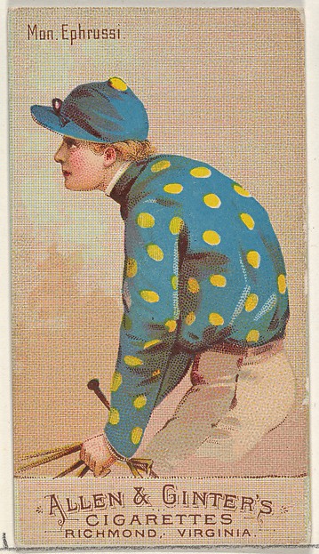 Mon. Ephrussi, from the Racing Colors of the World series (N22b) for Allen & Ginter Cigarettes by Allen & Ginter, The Metropolitan Museum of Art