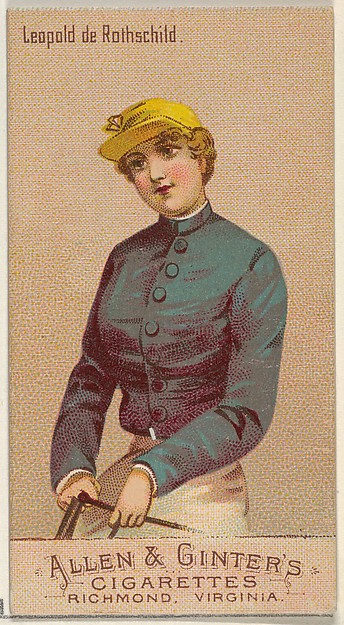 Leopold de Rothschild, from the Racing Colors of the World series (N22b) for Allen & Ginter Cigarettes