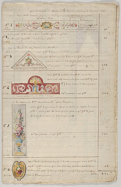 Interior Decorator’s Account Book of Hours Spent