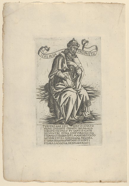 The Prophet Jeremiah, from Prophets and Sibyls