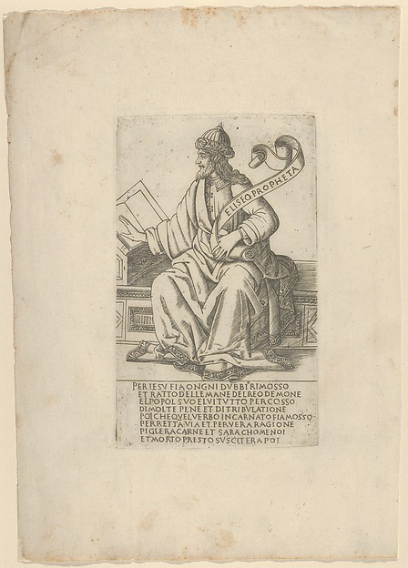 The Prophet Elisha, from Prophets and Sibyls