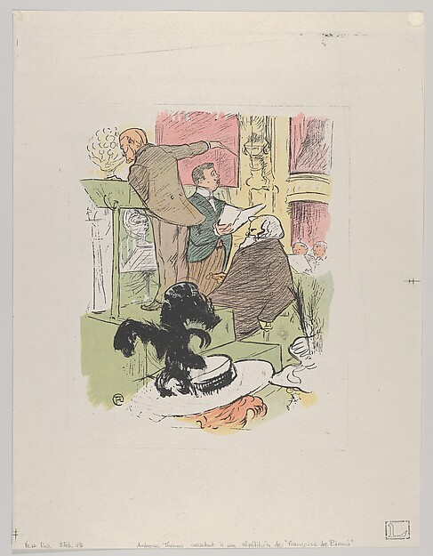Ambroise Thomas assistant à une répétition de Françoise de Rimini, from Le Rire, No. 66, 8 February 1896