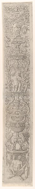 A Satyr Holding a Violin, from Twelve Ornamental Panels