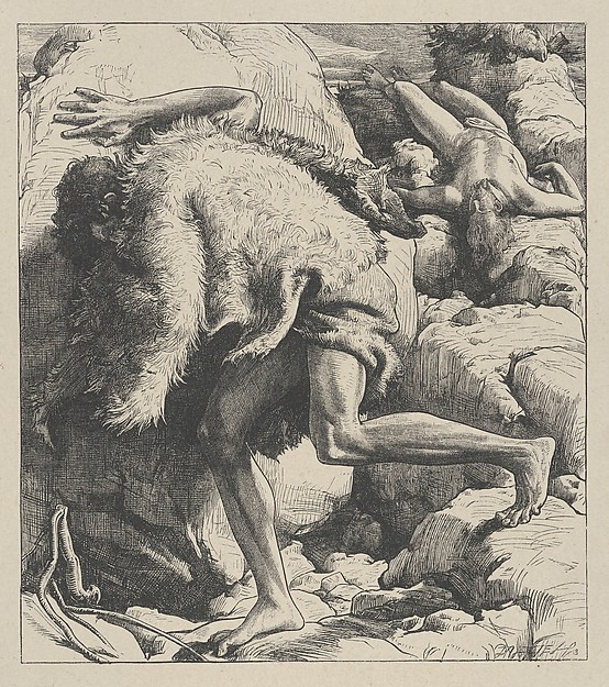 Cain and Abel, from "Dalziels' Bible Gallery" by Frederic, Lord Leighton
