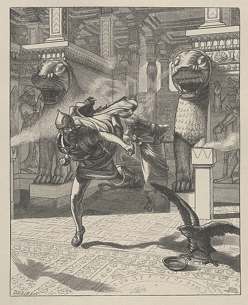 The Flight of Adrammelech, from "Dalziels' Bible Gallery"
