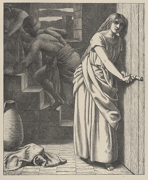 Rahab and the Spies, from "Dalziels' Bible Gallery"