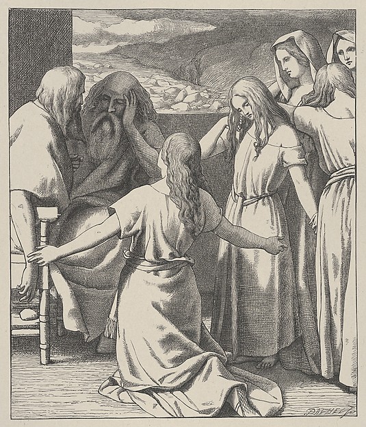 The Daughters of Zelophehad, from "Dalziels' Bible Gallery"